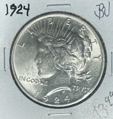 1924 PEACE SILVER DOLLAR ~ BU  ~NICE COIN~