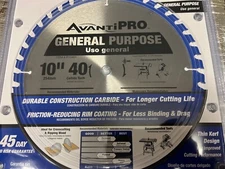 NEW Avanti Pro General Purpose Circular Saw Blade 10 in. x 40-Terth Item# P1040X
