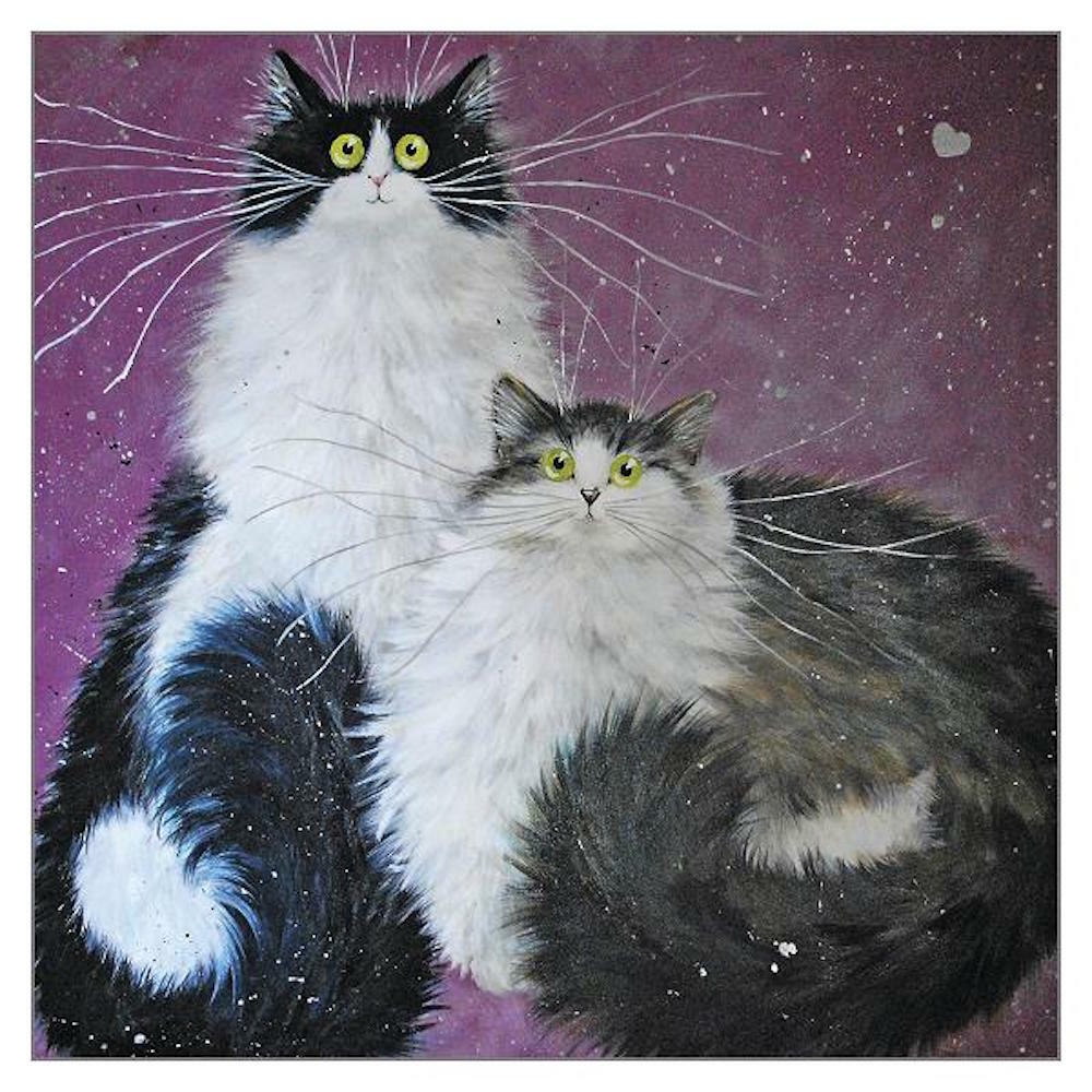 'Minty & Sophie' Funny Cat Greeting Card Kim Haskins Humorous Greetings Cards