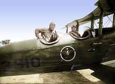 Will Rogers Gen William Billy Mitchell Bolling Field color photo movie - 26964