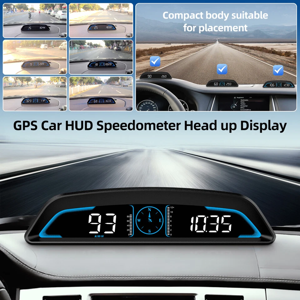 Universal HUD Head UP GPS Speedometer Digital Display Car Speed Warning OBD2 II - image 2 of 4