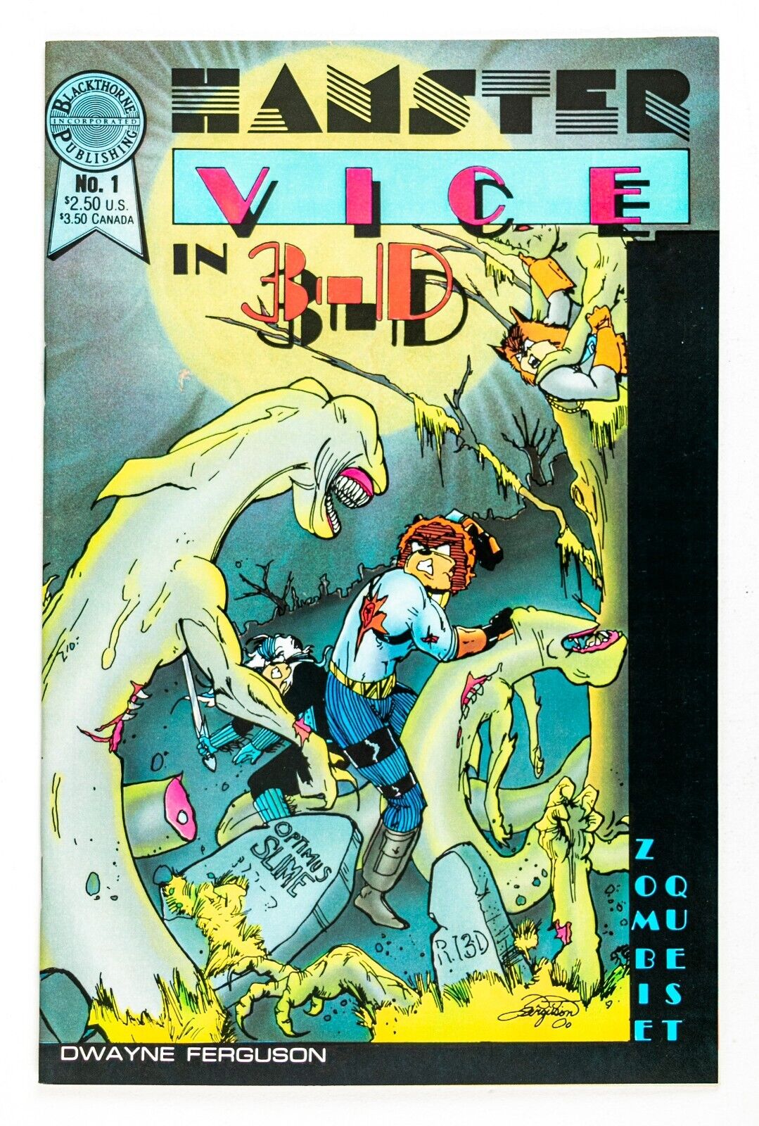 Hamster Vice 3-D #1 (1986 Blackthorne Publishing) by Dwayne Ferguson! Unread NM-