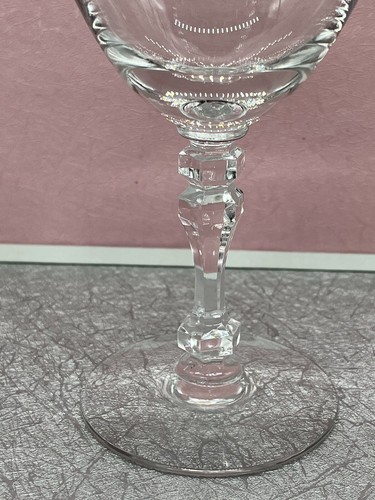 TWO Tiffin Franciscan KENT Platinum Rim Water Goblets Wine Glasses 6 1/2" MCM - Picture 10 of 11