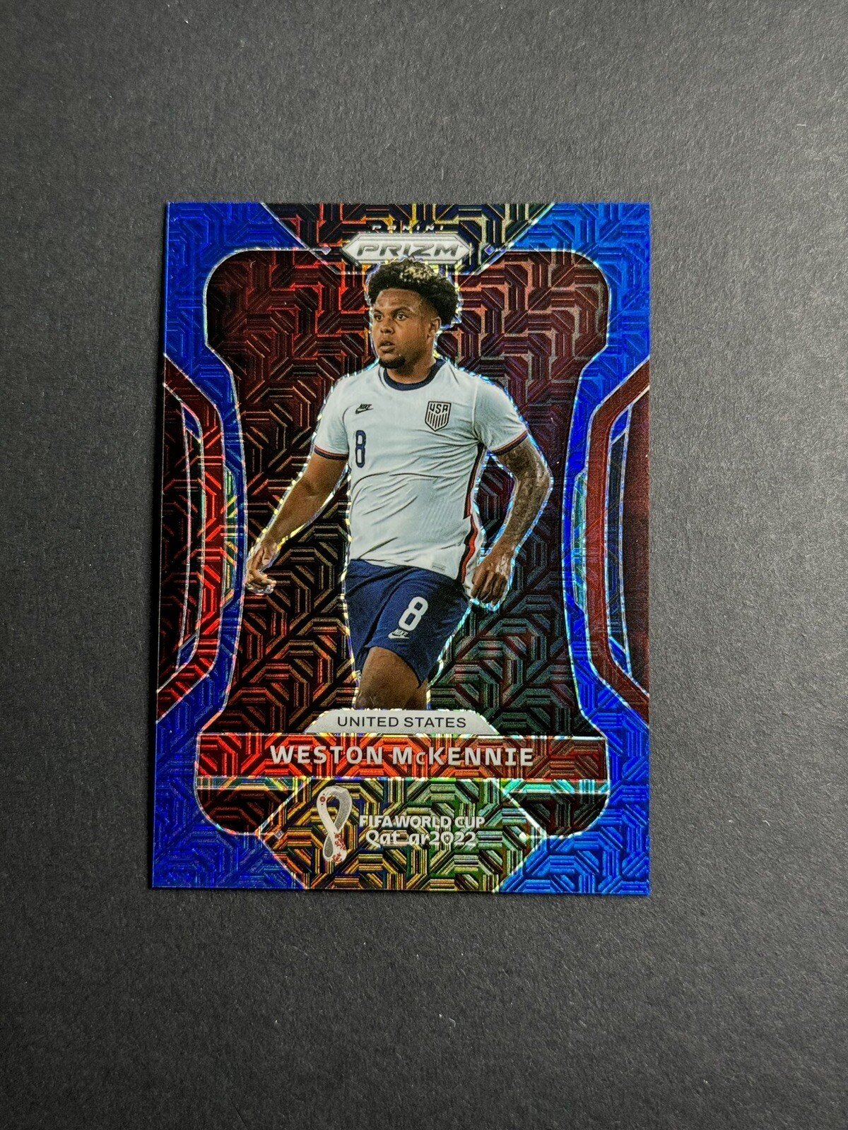 2022 Panini Prizm World Cup Qatar Weston McKennie #209 Blue Mojo /75