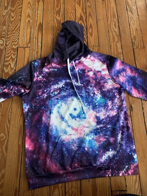 Mens Women Galaxy Space Printed Hoodie Sweatshirt Hooded