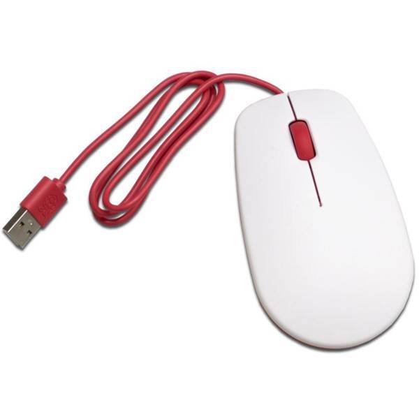 Raspberry pi raspberrymaus wei mouse usb ottico bianco-rosso