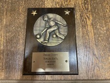 Bergen County NJ Bowling Association High Score Plaque Award 1976 1977 Vintage