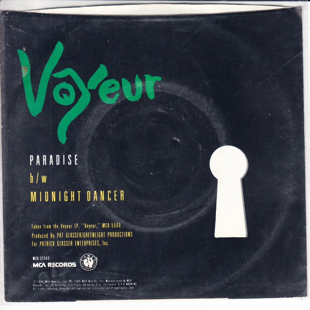 VOYEUR Paradise M- 45 RPM PS VG++ | eBay