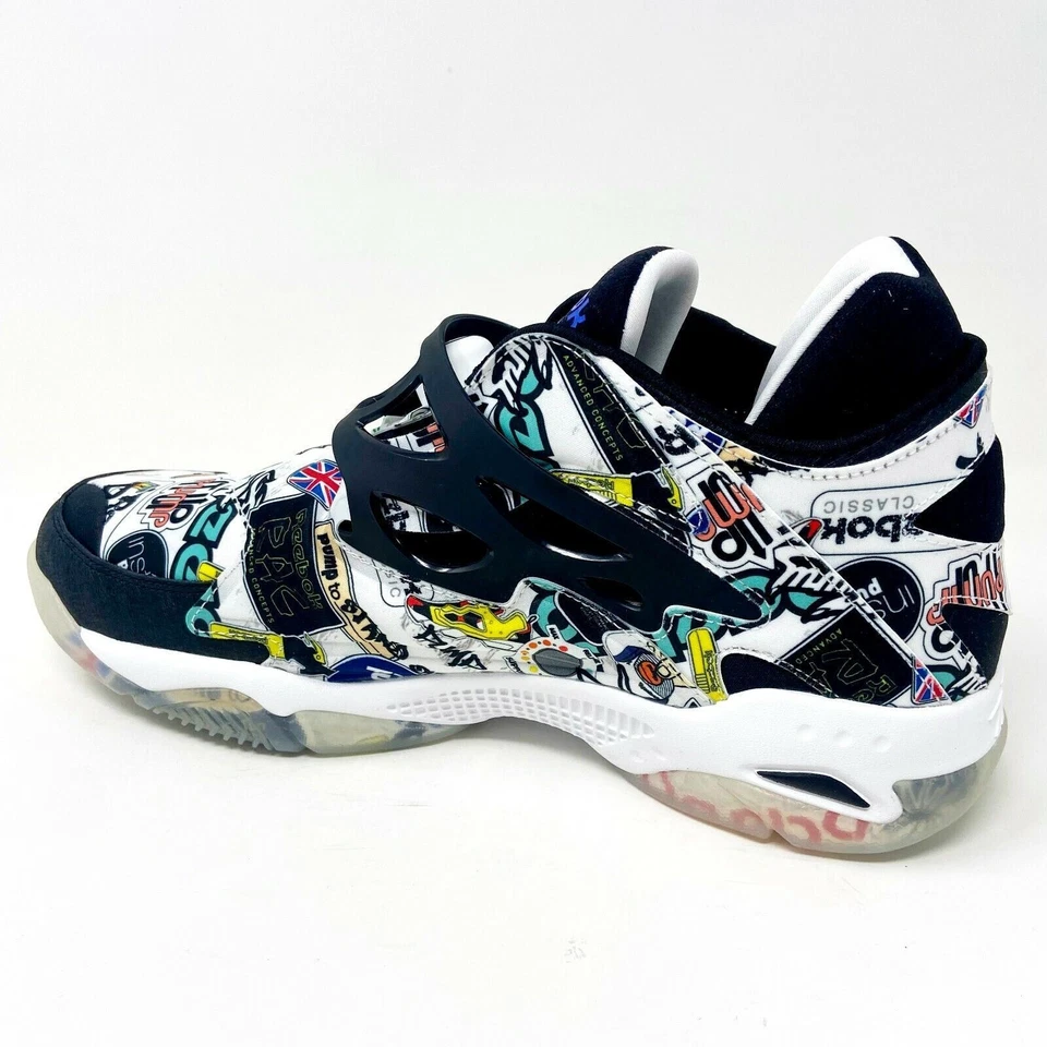Reebok Pump Court Stricker City Graffiti Black White Mens Shoes Sneakers FW7826 - Image 3 of 4