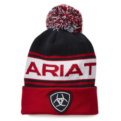 Ariat Team Beanie Mütze in Marineblau, weiß, rot