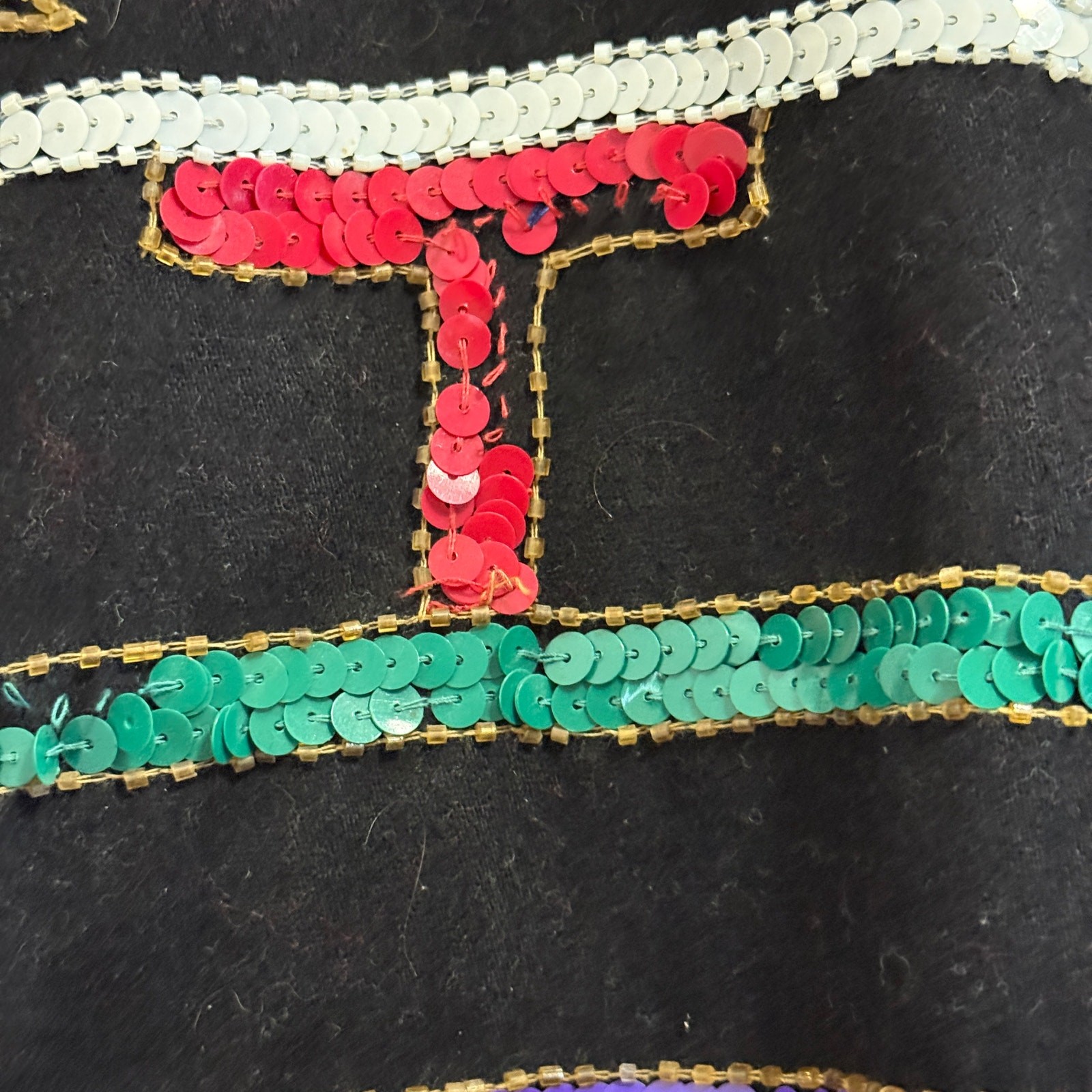 MODI Women's M Sequin Patchwork Denim JacketBoho … - image 7