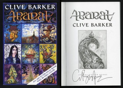 Clive Barker SIGNED AUTOGRAPHED Abarat ARC Advance Readers Copy Books of Blood 
