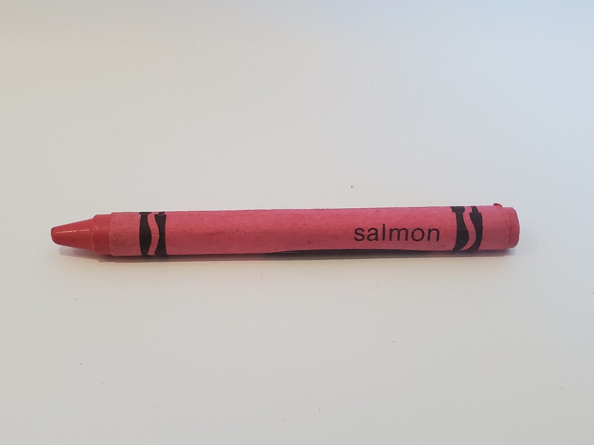 Salmon Crayola Crayon Binney & Smith RARE Retired Color Vintage