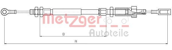 Original METZGER Cable Handbrake 10.4723 For Citroën Fiat Peugeot