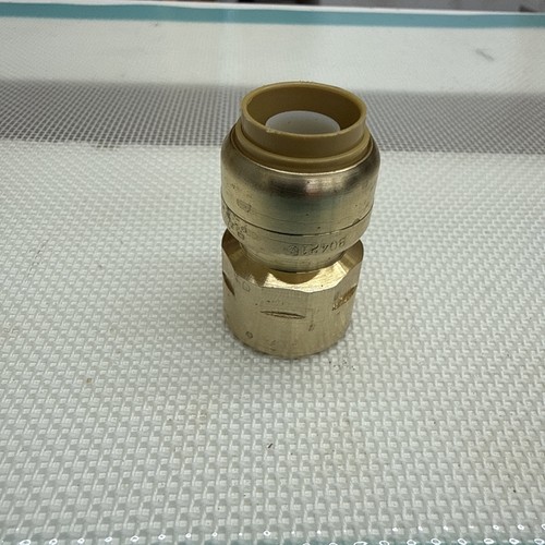 Sharkbite 1/2 x 1/2 Inch FNPT Adapter, Push To Connect Brass Plumbing Fitting
