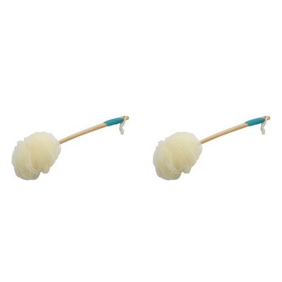 2x Luffa Schwamm Rückenpeeling - Männer & Frauen langer Griff Peeling Bad &1244