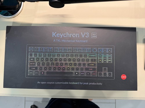 Keychron V3 Wired Custom Mechanical Keyboard Knob Version, TKL Programmable