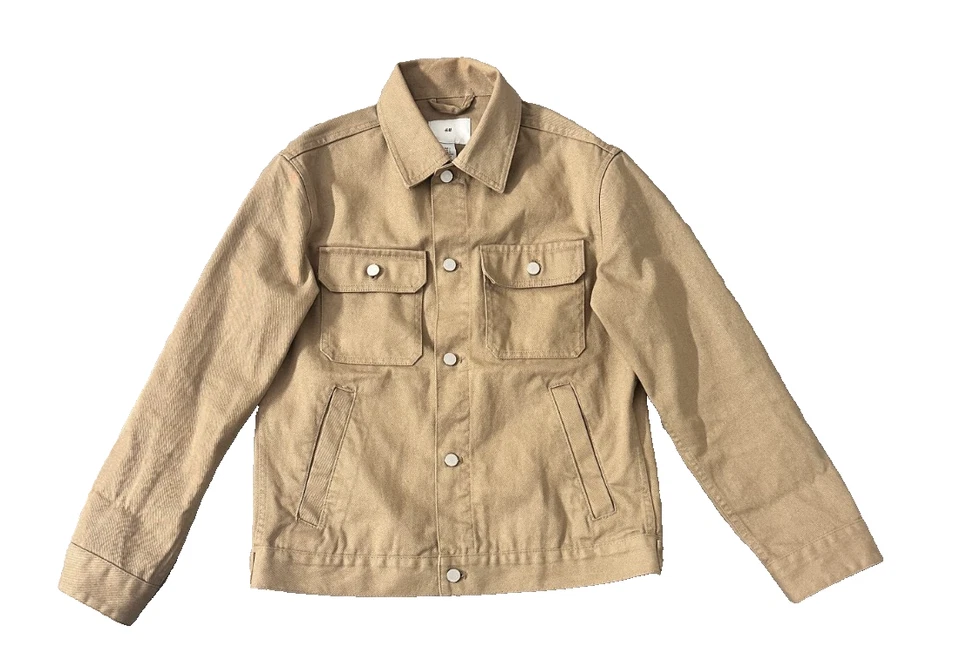 Chaqueta H&M Bronceada con Botones y Bolsillos Frontales Talla Pequeña Foto 2 de 2