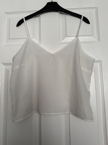 Ladies River Island White Lace Blouse Top Set Size 14 Fit Approx 12 - Bild 9 von 13