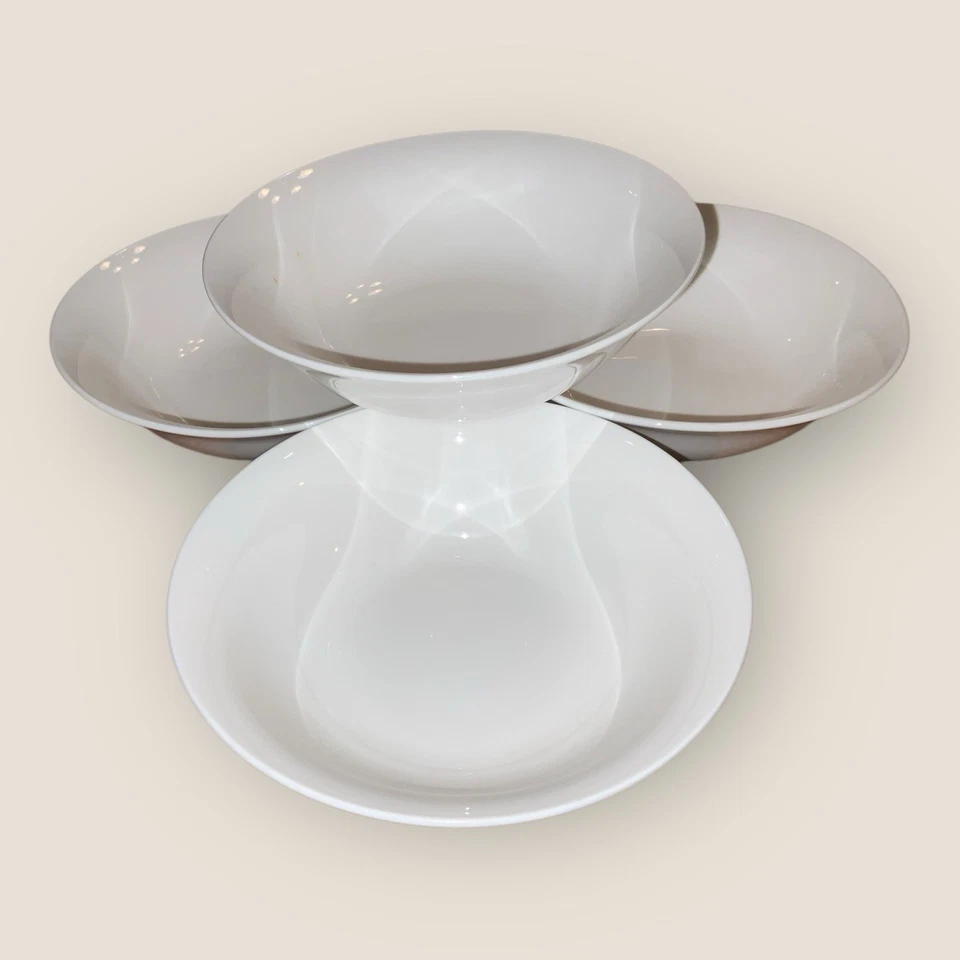 Gordon Ramsey Royal Doulton Casual Dining 6x Cereal Soup Bowls 6” White Retired - Image 2 of 4