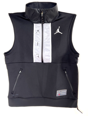 Nike Air Jordan Men's Pullover 1/2 ZIPPER Vest CU1344 010 Size S