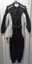OMP Racing Suit - Kart Suit - Black White - Size Small
