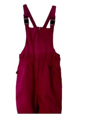 Lands' End Squall Waterproof Insulated Iron Knee Snow Bibs  Kids 12 S Dark Pink