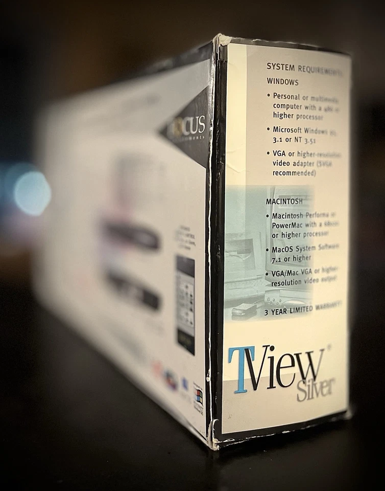 Vintage Focus TView Silver Computer Video MAC Windows TV Video Convertor Sealed - Image 3 of 4