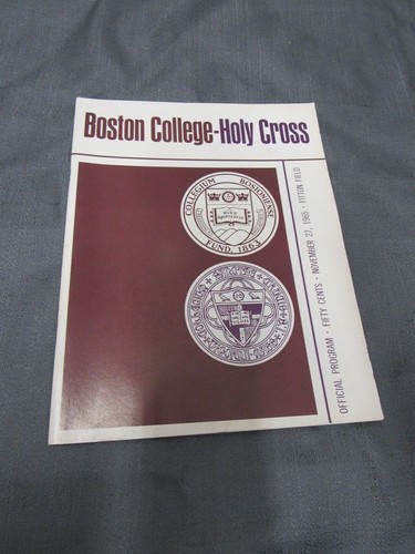 Football Program 1965 Holy Cross Crusaders vs. Boston College