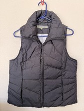 Kenneth Cole Reaction Women s Puffer Vest M Black Down Blend Quilted Full Zip