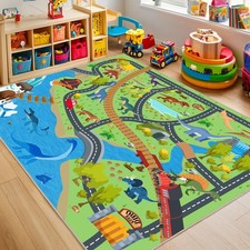 Kids Rugs for Playroom - Soft Non-Slip 5x7 Feet Dinosaur Play Mat,Childrens...