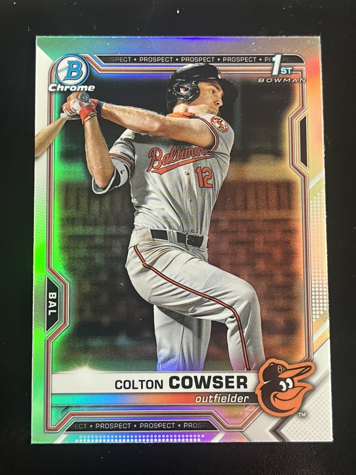 2021 Bowman Chrome Draft Colton Cowser 1st Bowman #BDC-166 Refractor Orioles