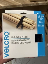 VELCRO® Brand ONE-WRAP Roll - Black, 30’x3/4” - 1 Roll