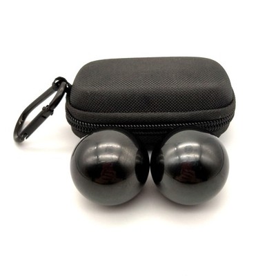 Firstnos 1.57inch Chrome Steel Black Baoding Balls for Hand 1.57'',