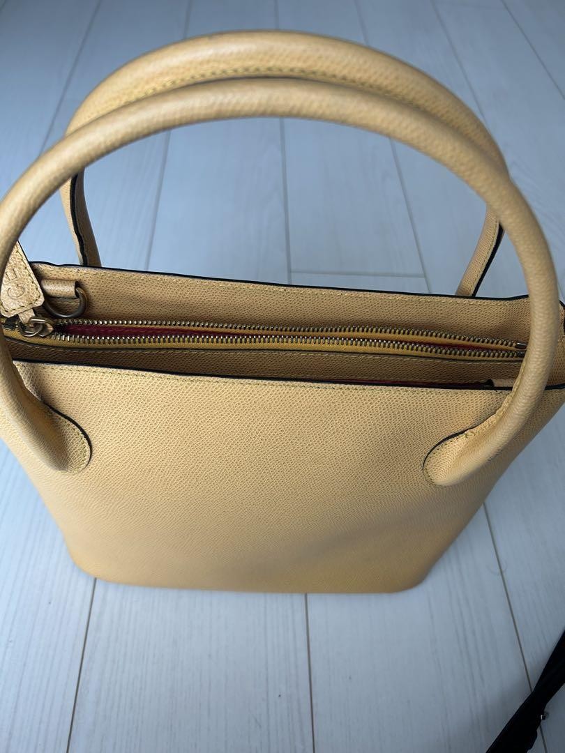 Vintage CELINE Yellow Leather Handbag Retro Style