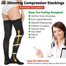 Compression Socks Knee High Support Stockings Leg Thigh Sleeve Sports Men Women