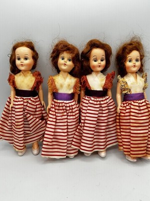956 Colgate-Palmolive Fab Dolls Lot of 4   Plastic Molded Arts   Display Dolls