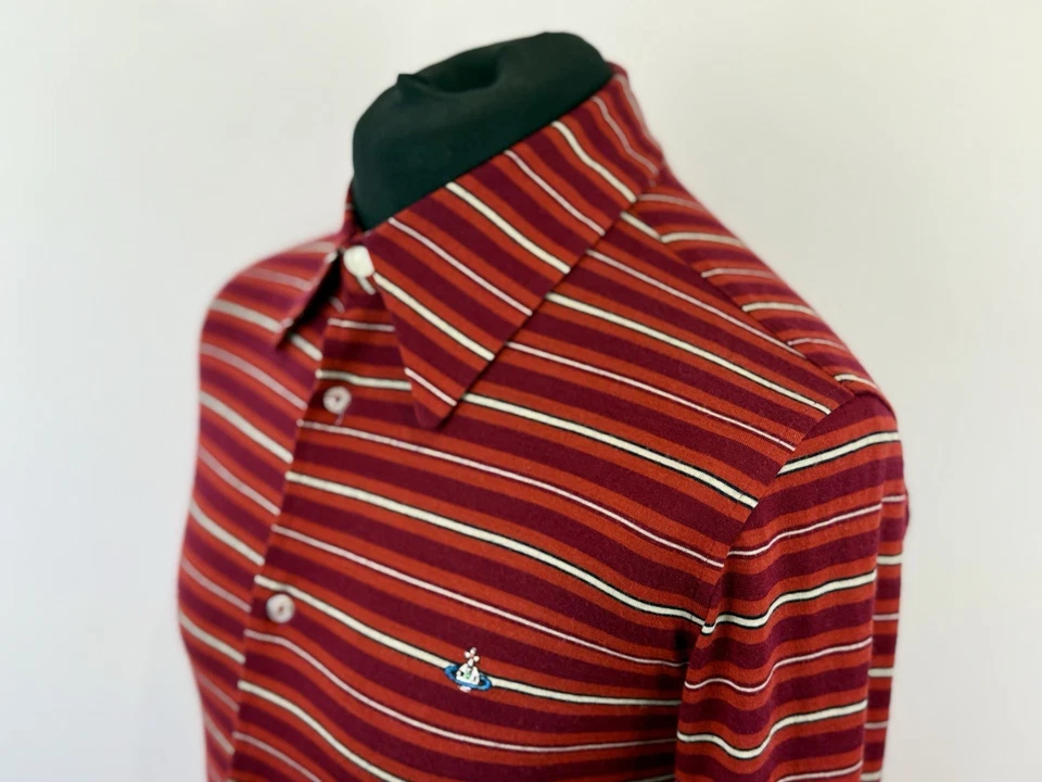 Vintage Vivienne Westwood RED STRIPED WOOL Shirt Size Large L Extremely Rare - Image 4 of 4