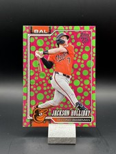 2026 TOPPS MLB - Jackson Holliday - Holiday Polka Dots Green & Pink #92 Orioles
