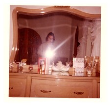 1960s Selfie Style Mirror Reflection Woman Snapshot Photo