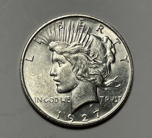 1927 D  PEACE DOLLAR BU