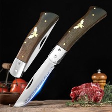 Folding Knife 9cm Stainless Steel Blade Bat Emblem Handle Utility Cutter