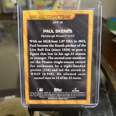 Paul Skenes RARE GOLD FOIL WBC USA ACE CARD INVESTMENT Pittsburgh