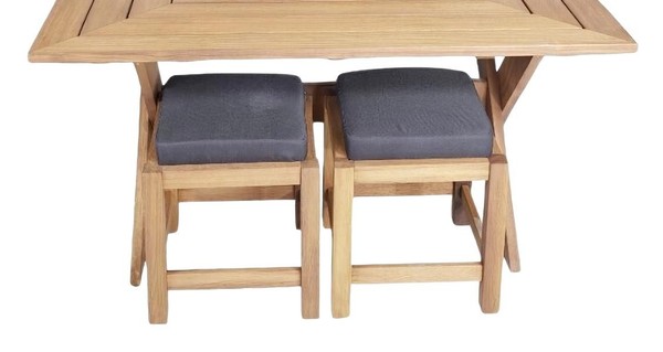 GartenmöBel Set 2X Hocker Sitzhocker Gartenhocker Holzhocker Schemel-image