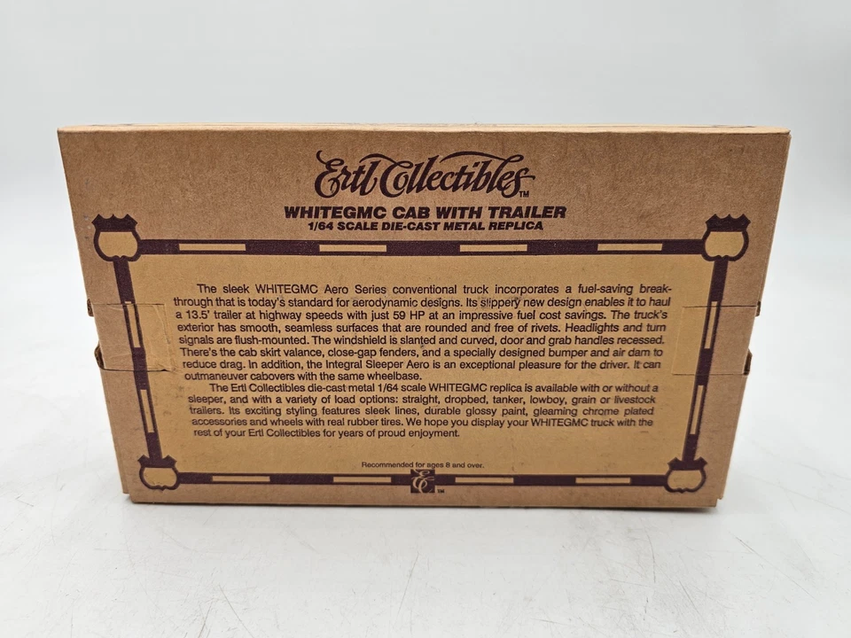Ertl Collectibles WHITE GMC Cab with Trailer - America's Cup - 1/64 Scale - NEW - Image 2 of 3