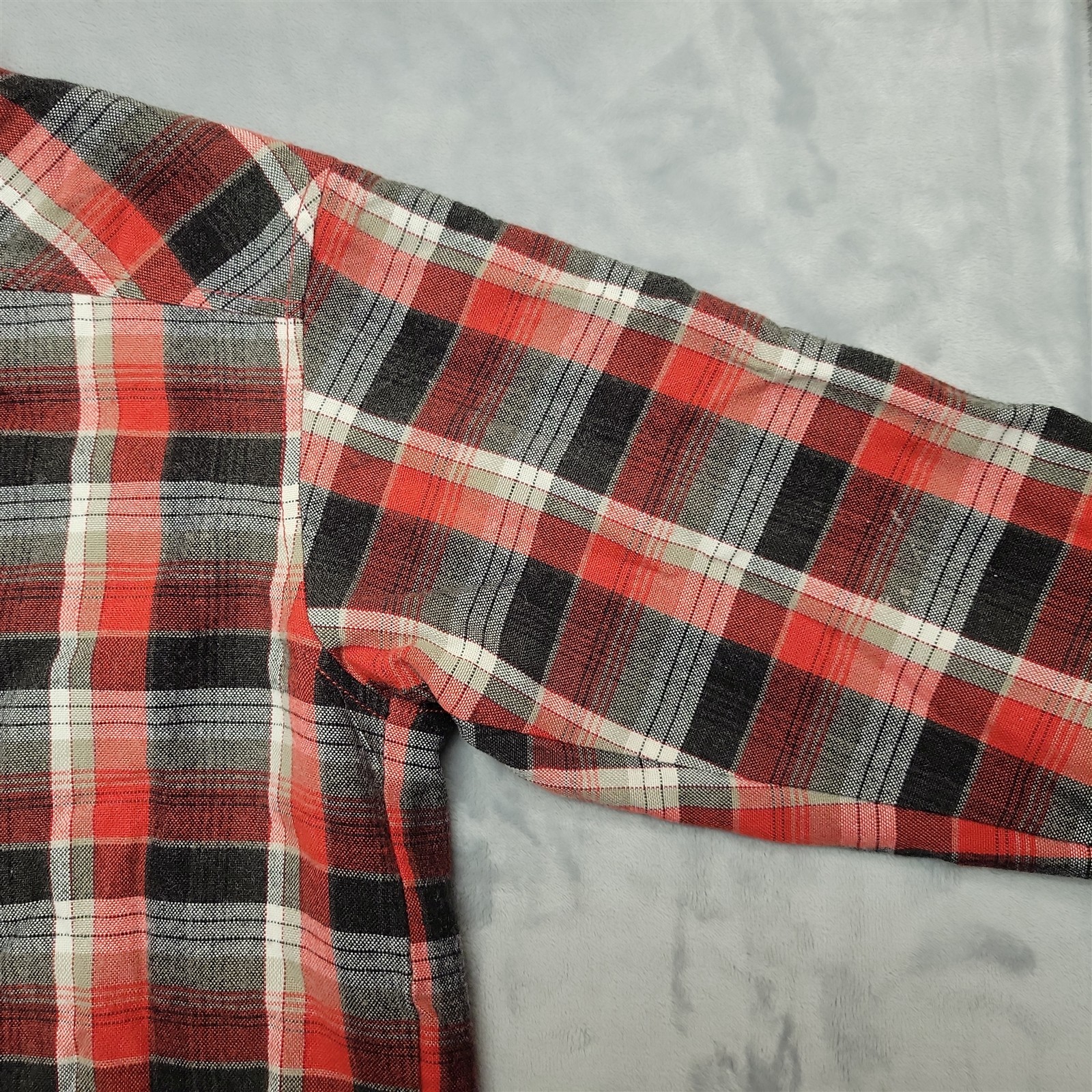 Columbia Shirt Jacket Men M Red Plaid Long Sleeve Sherpa Shacket Big Sky Brewing