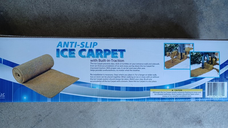 No Slip Anti-Slip Ice & Snow Carpet Mat Runner Outdoor Door 16"W x 80"L Winter