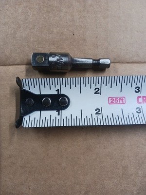 Vintage Mac Tools X8 D2, 1/4'' Hex to 3/8'' Drive Adapter, USA, used