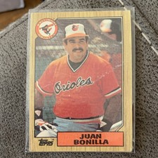 1987 Topps Juan Bonilla #668 Baltimore Orioles Base Set MLB Baseball Card