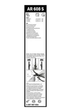 2x Balai d'essuie-glace avant plat 3 397 007 654 BOSCH pour JAGUAR S-TYPE II XJ